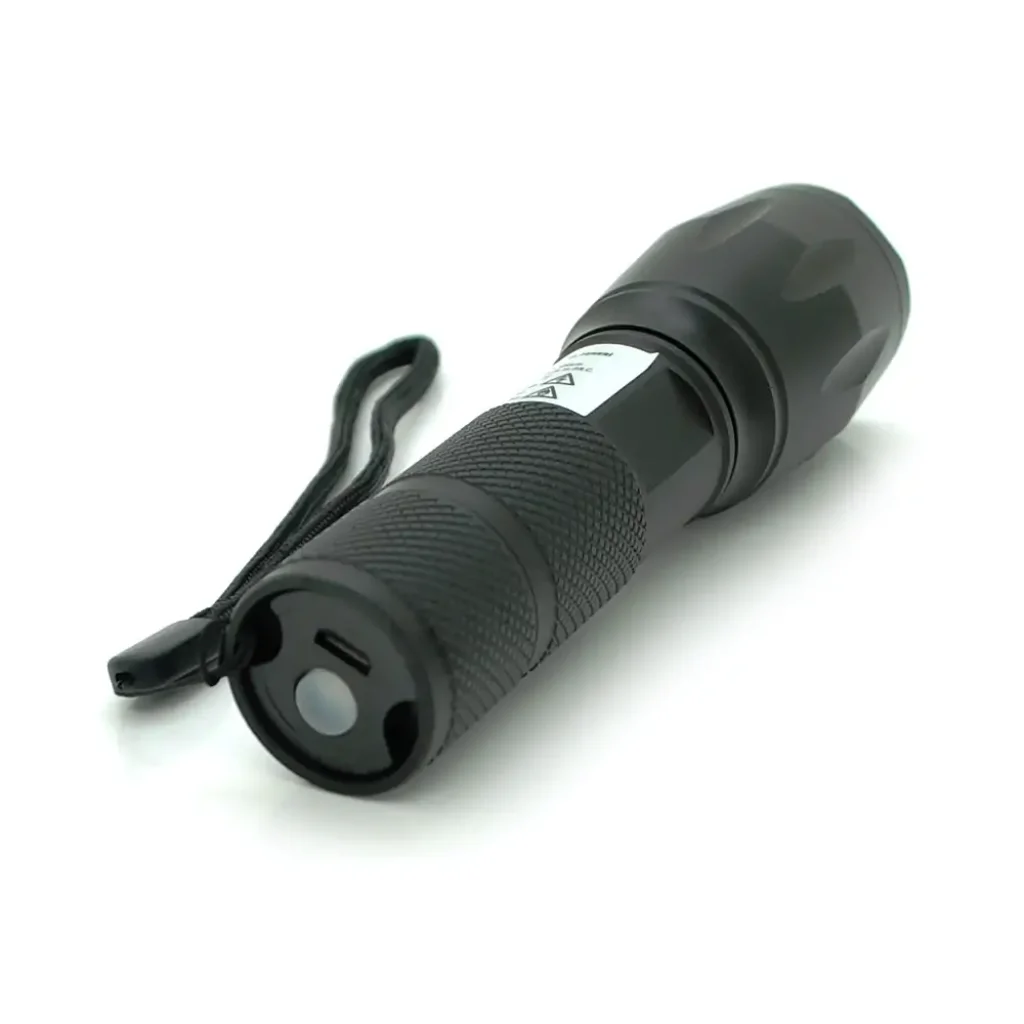 Ліхтарик Cata CT-8025, Zoom, 5 реж., корпус алюміній, водостійкий, ударостійкий, вбудований акумулятор, ip44, 6400K, Box (CT-8025/28978) UA
