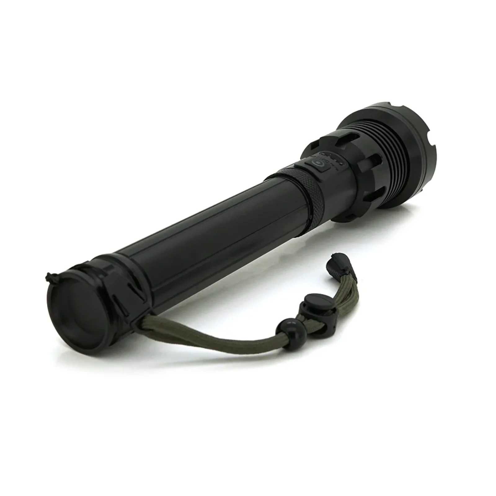 Ліхтарик ручний Voltronic XHP90, 45W, бічний світлодіод, 7 режимів, ZOOM,2х18650/6200mah, Black, IP40, кабель USB- Type-С, 260х60х35мм, BOX (28601) UA
