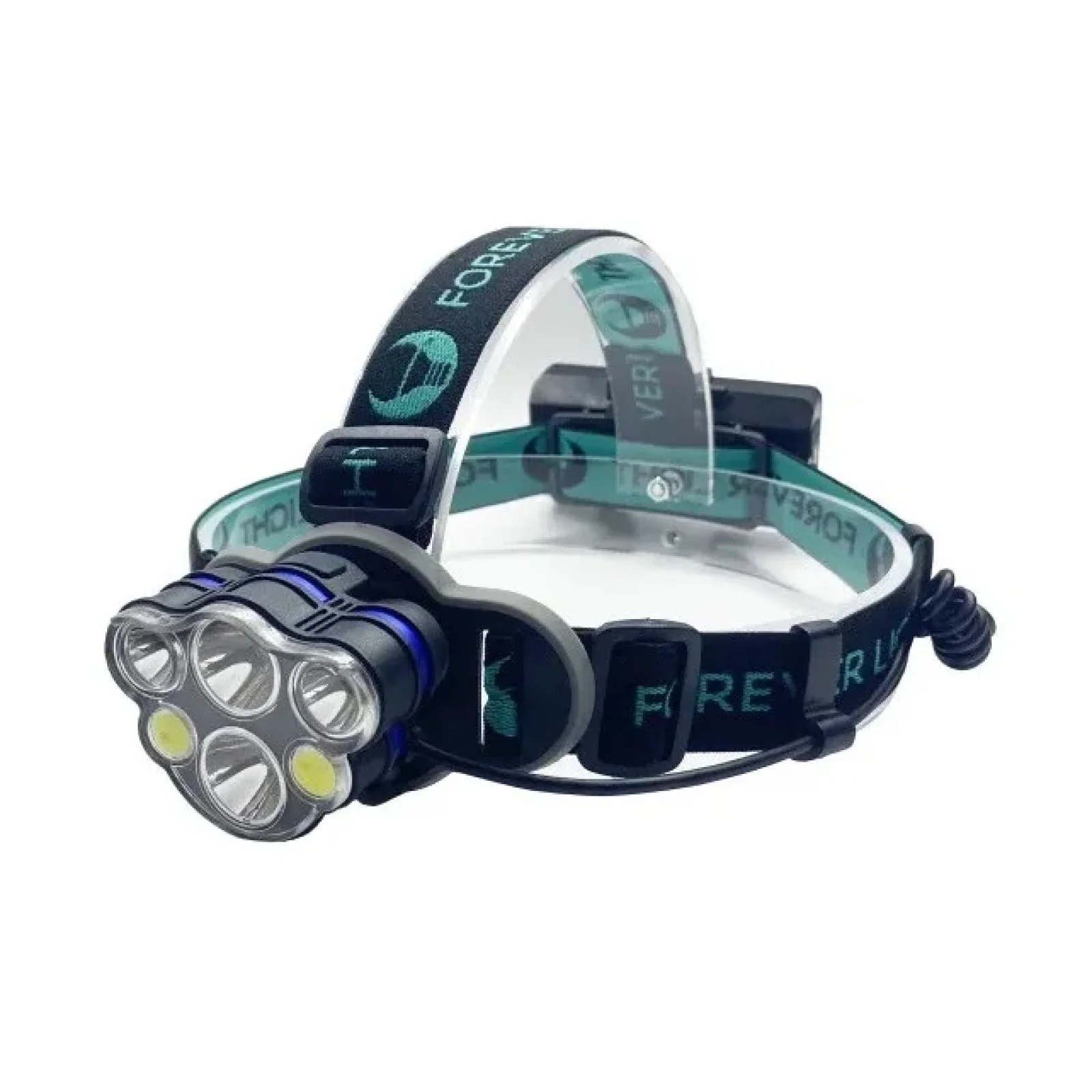 Налобный фонарик Forever Light Ultra T6 2x 10W + XP-E 2x 3W 500lm 2x 18650 1200mAh (5900495921079) UA