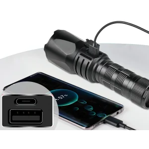 Ліхтарик-повербанк Sandberg Survivor Torch Powerbank 5000 mAh XHP160LED USB-C 18W (420-89) UA