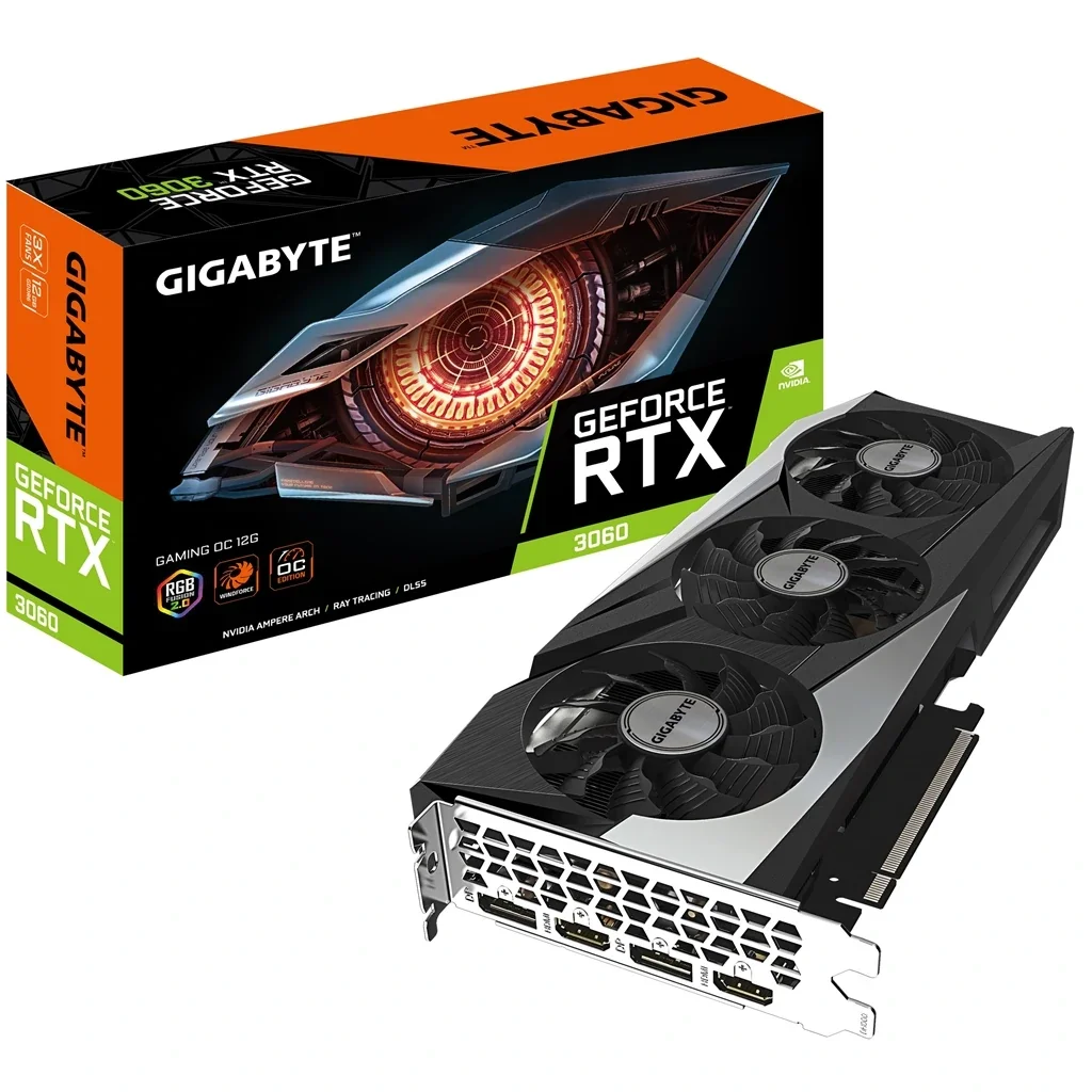 Відеокарта GF RTX 3060 12GB GDDR6 Gaming OC Gigabyte (GV-N3060GAMING OC-12GD 2.0) (LHR) UA