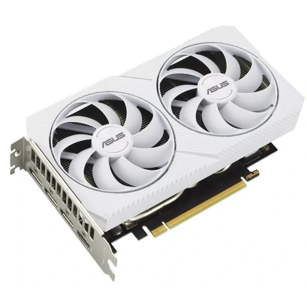 Видеокарта GF RTX 3060 8GB GDDR6 Dual OC White Asus (DUAL-RTX3060-O8G-WHITE) UA
