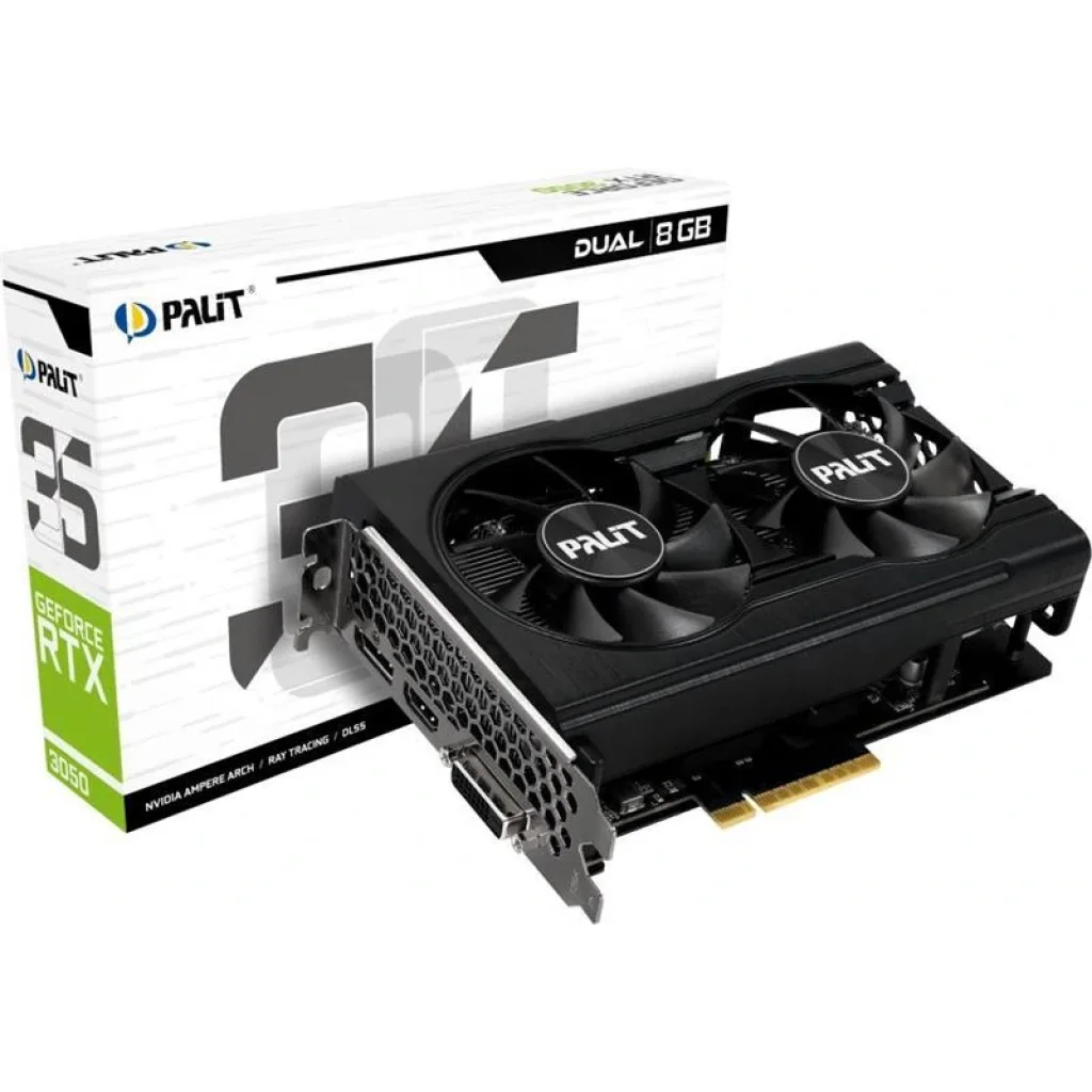Відеокарта GF RTX 3050 8GB GDDR6 Dual Palit (NE63050018P1-1070D) UA