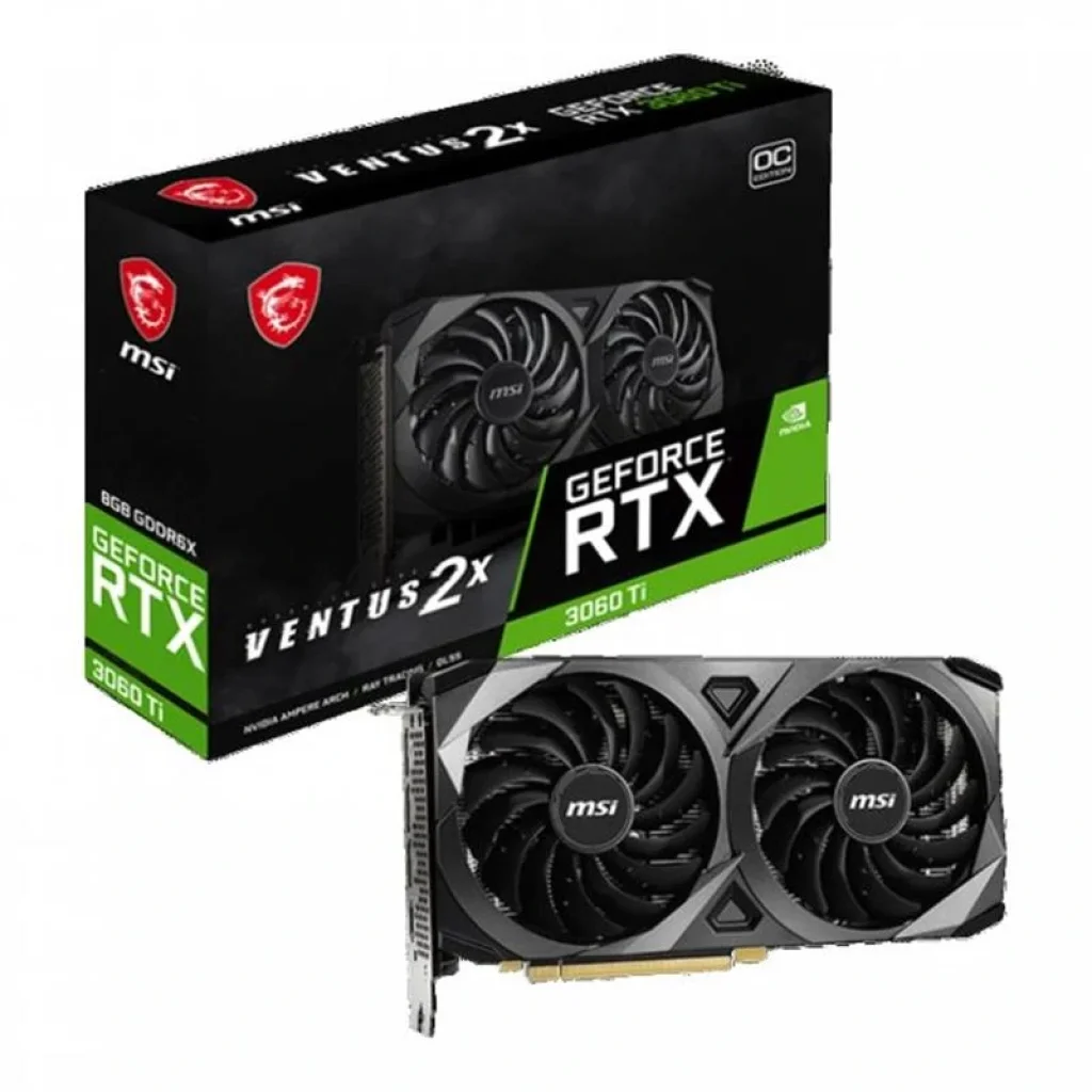 Відеокарта GF RTX 3060 Ti 8GB GDDR6X Ventus 2X 8GD6X OC MSI (GeForce RTX 3060 Ti Ventus 2X 8GD6X OC)