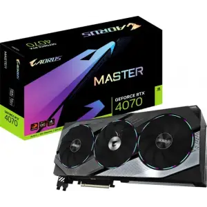 Відеокарта GF RTX 4070 12GB GDDR6X Aorus Master Gigabyte (GV-N4070AORUS M-12GD) UA