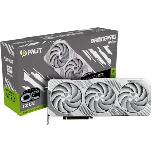 Відеокарта GF RTX 4070 Ti 12GB GDDR6X GamingPro White OC Palit (NED407TV19K9-1043W) UA