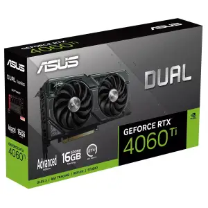 Відеокарта GF RTX 4060 Ti 16GB GDDR6 Dual Advanced Edition Asus (DUAL-RTX4060TI-A16G) UA