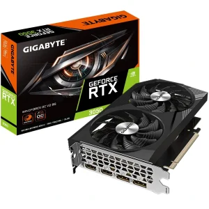 Видеокарта GF RTX 3050 8GB GDDR6 WindForce OC V2 Gigabyte (GV-N3050WF2OCV2-8GD) UA