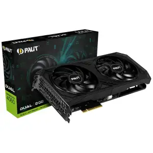 Відеокарта GF RTX 4060 8GB GDDR6 Dual Palit (NE64060019P1-1070D) UA