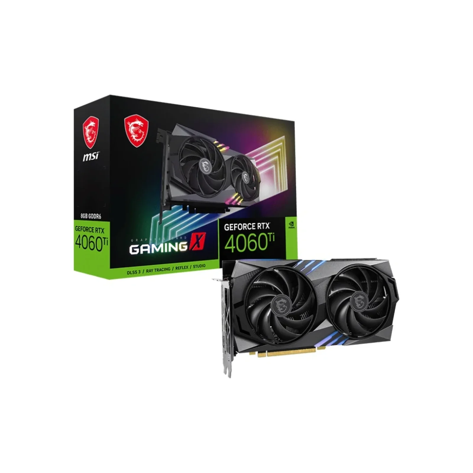 Видеокарта GF RTX 4060 Ti 8GB GDDR6 Gaming X MSI (GeForce RTX 4060 Ti GAMING X 8G) UA
