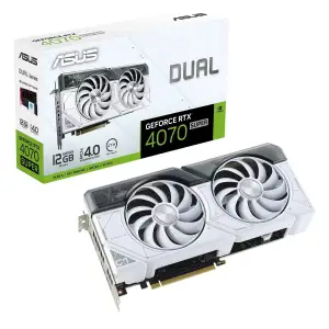 Видеокарта GF RTX 4070 Super 12GB GDDR6X Dual White Asus (DUAL-RTX4070S-12G-WHITE) UA