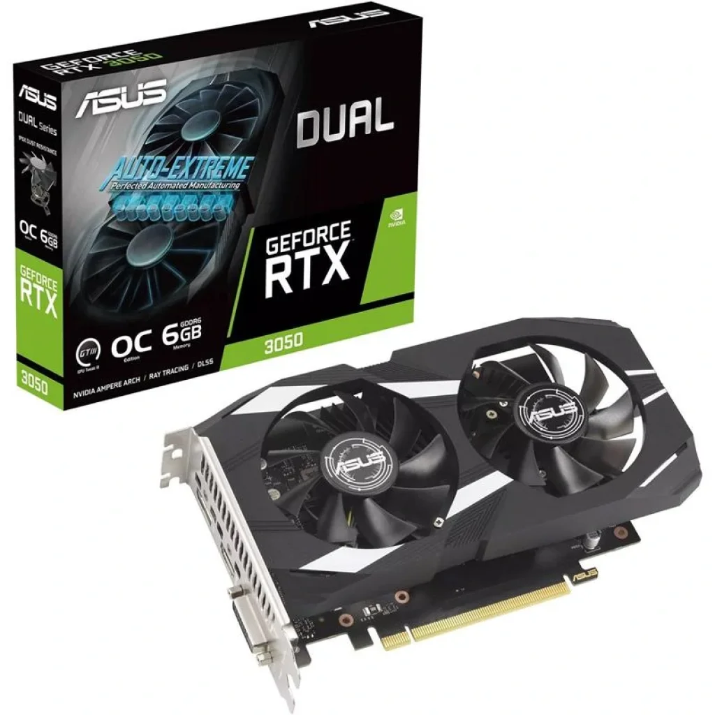 Відеокарта GF RTX 3050 6GB GDDR6 Dual OC Asus (DUAL-RTX3050-O6G) UA