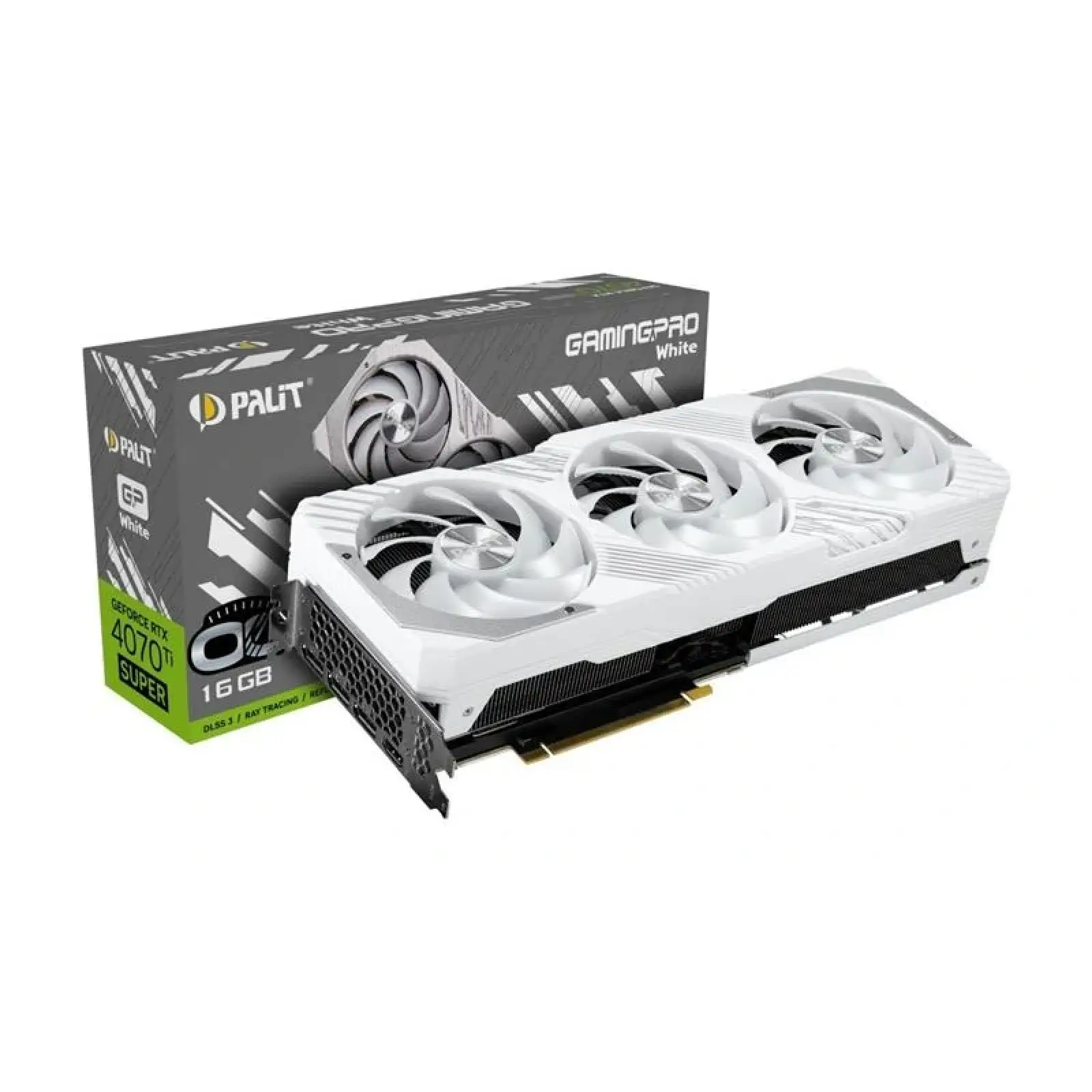 Відеокарта GF RTX 4070 Ti Super 16GB GDDR6X GamingPro White OC Palit (NED47TST19T2-1043W) UA
