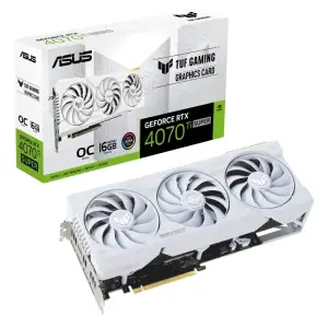 Видеокарта GF RTX 4070 Ti Super 16GB GDDR6X TUF Gaming OC White Asus (TUF-RTX4070TIS-O16G-WHITE-GAMING) UA