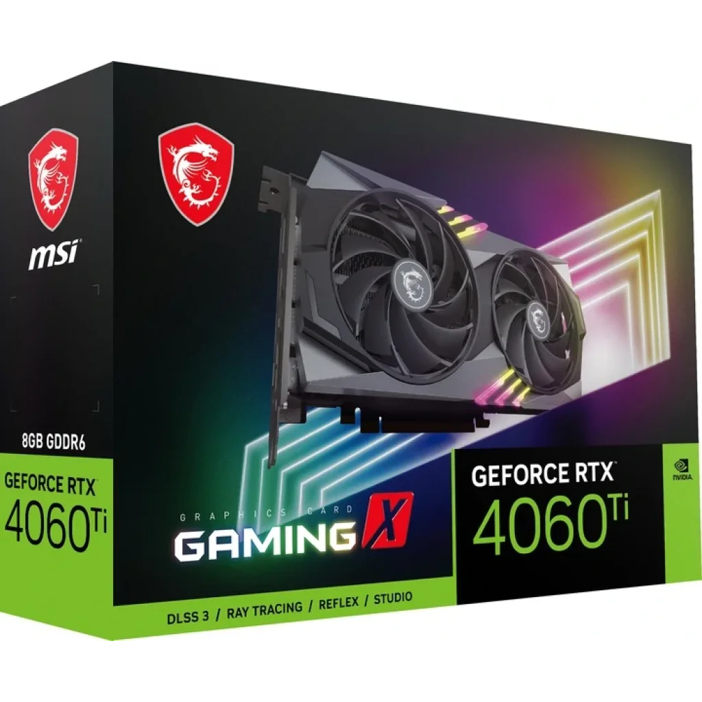 Видеокарта GF RTX 4060 Ti 8GB GDDR6 Gaming X MSI (GeForce RTX 4060 Ti GAMING X 8G) UA