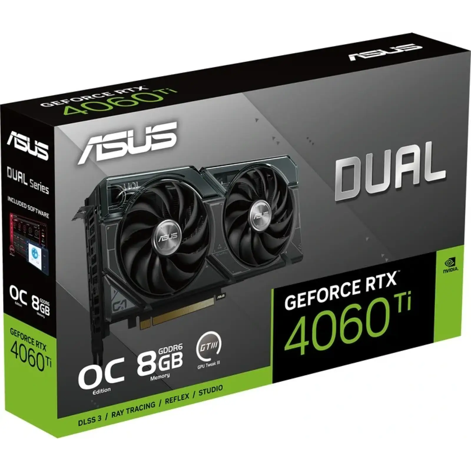 Відеокарта GF RTX 4060 Ti 8GB GDDR6 Dual OC Asus (DUAL-RTX4060TI-O8G) UA