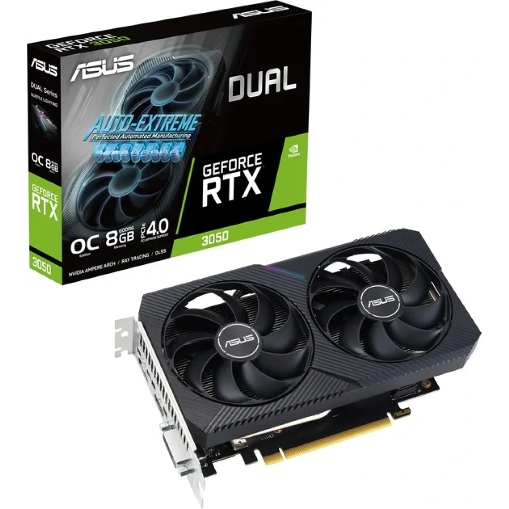 Відеокарта GF RTX 3050 8GB GDDR6 Dual OC V2 Asus (DUAL-RTX3050-O8G-V2) UA