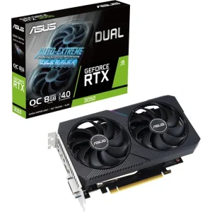 Видеокарта GF RTX 3050 8GB GDDR6 Dual OC V2 Asus (DUAL-RTX3050-O8G-V2) UA