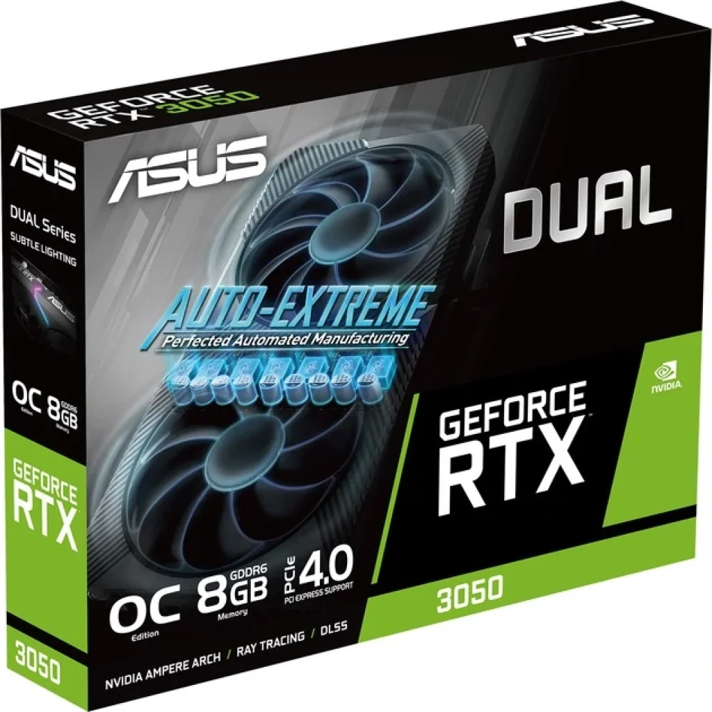 Відеокарта GF RTX 3050 8GB GDDR6 Dual OC V2 Asus (DUAL-RTX3050-O8G-V2) UA