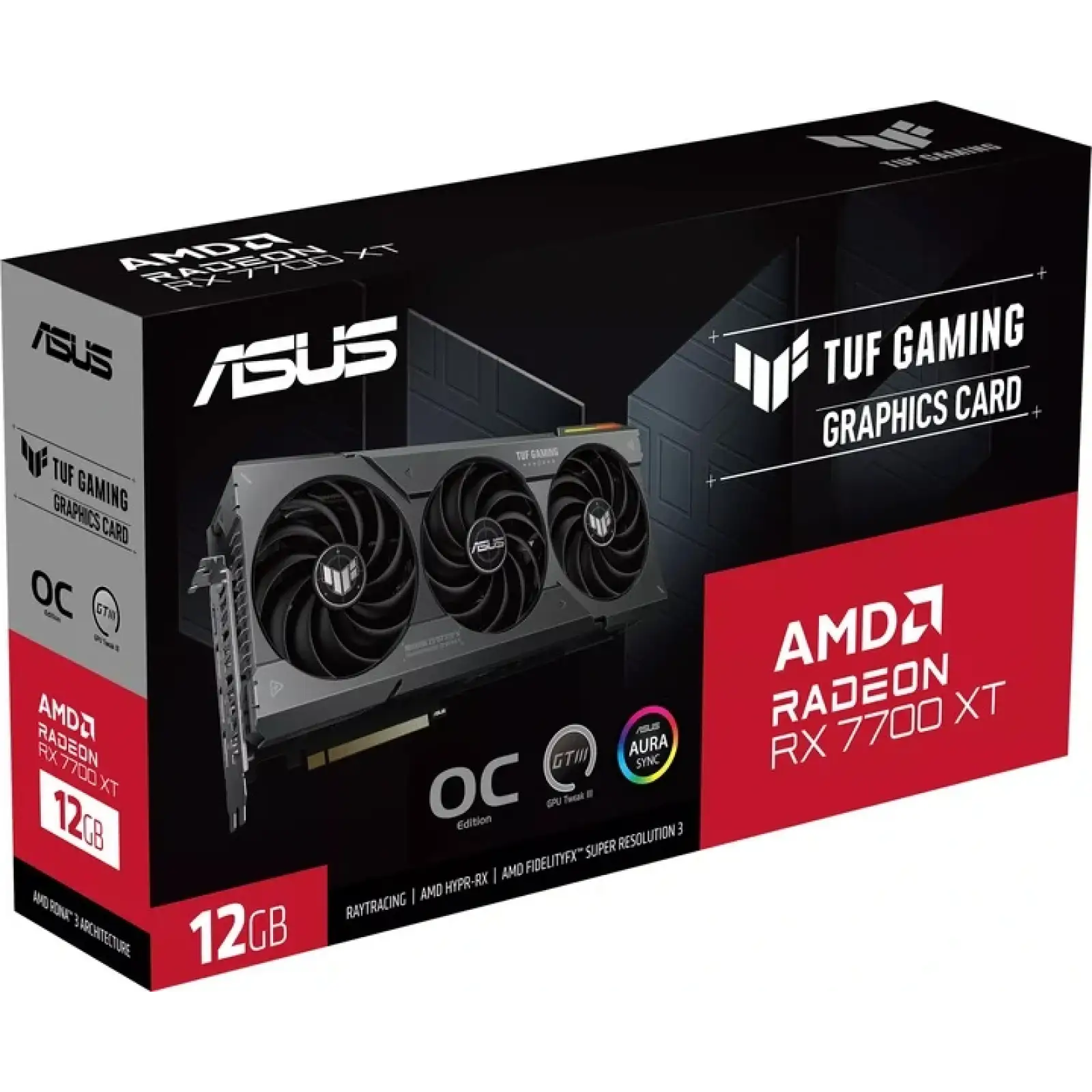 Відеокарта AMD Radeon RX 7700 XT 12GB GDDR6 TUF Gaming OC Asus (TUF-RX7700XT-O12G-GAMING) UA
