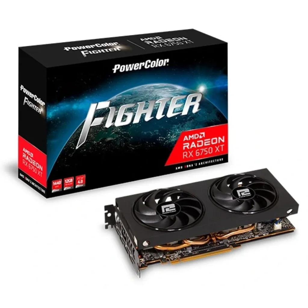 Відеокарта AMD Radeon RX 6750 XT 12GB GDDR6 Fighter PowerColor (AXRX 6750 XT 12GBD6-3DH) UA