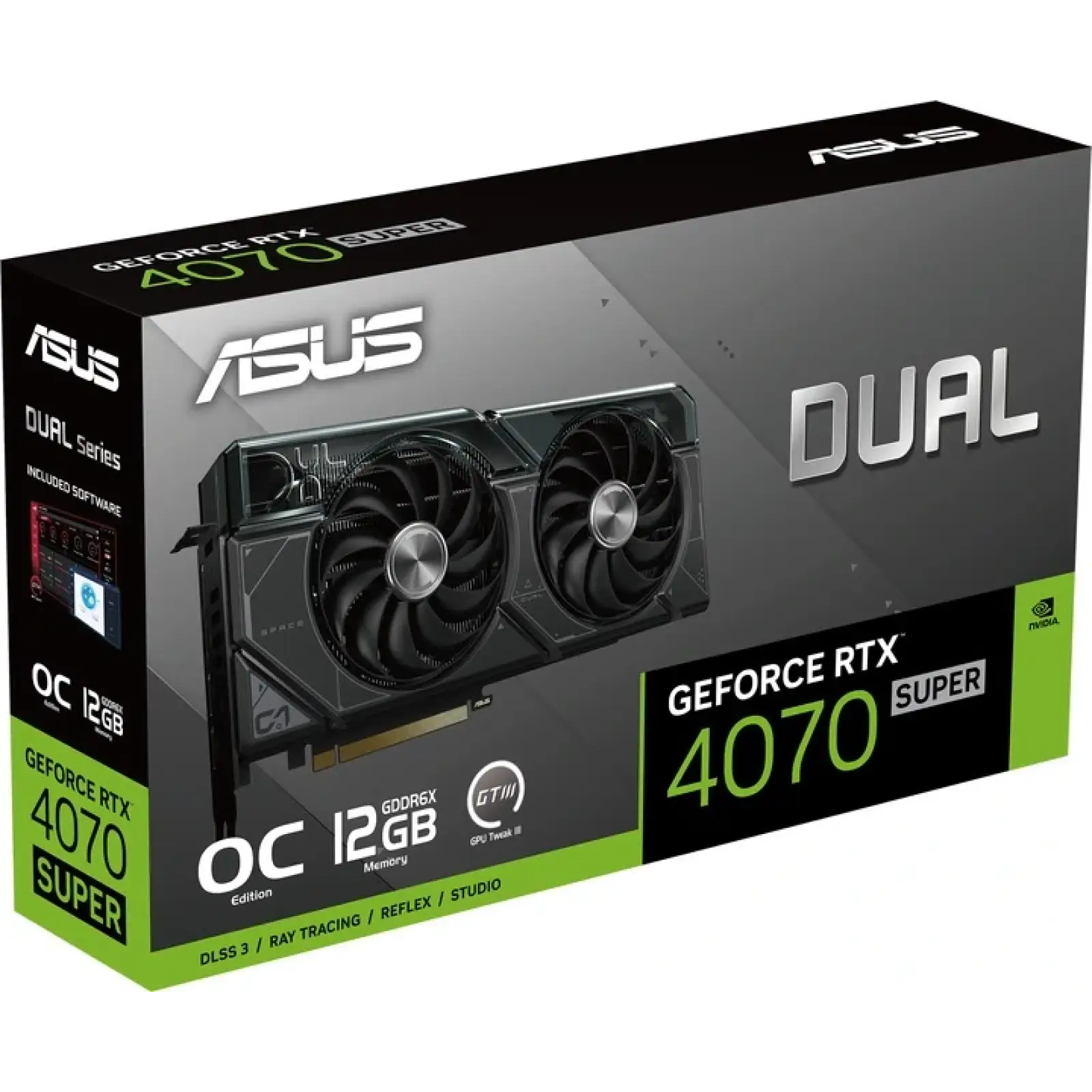 Відеокарта GF RTX 4070 Super 12GB GDDR6X Dual OC Asus (DUAL-RTX4070S-O12G) UA