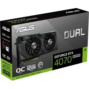 Видеокарта GF RTX 4070 Super 12GB GDDR6X Dual OC Asus (DUAL-RTX4070S-O12G) UA