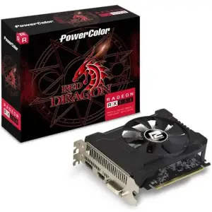 Відеокарта AMD Radeon RX 550 4GB GDDR5 Red Dragon OC V2 PowerColor (AXRX 550 4GBD5-DHV2/OC) UA