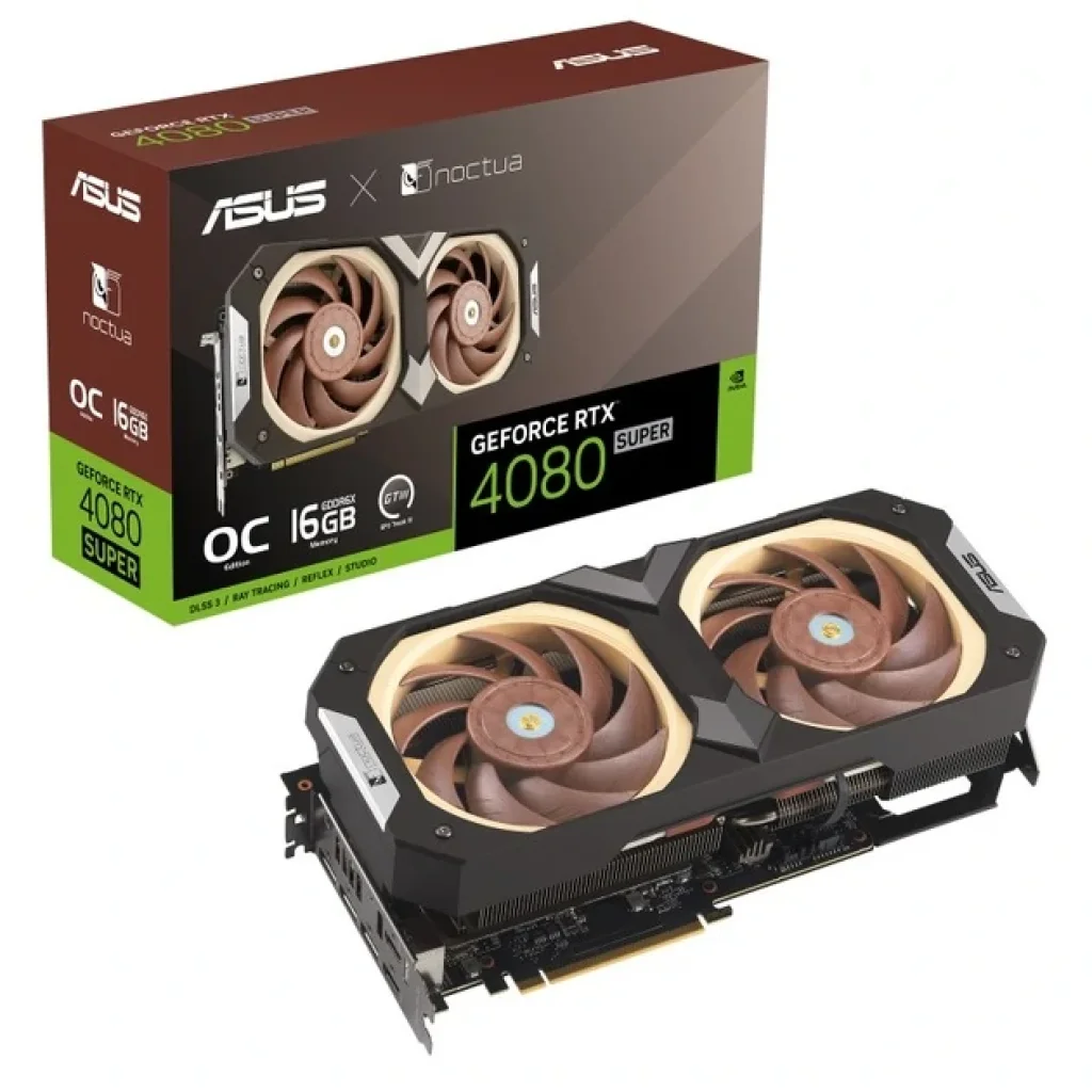Видеокарта GF RTX 4080 Super 16GB GDDR6X Noctua OC Asus (RTX4080S-O16G-NOCTUA) UA