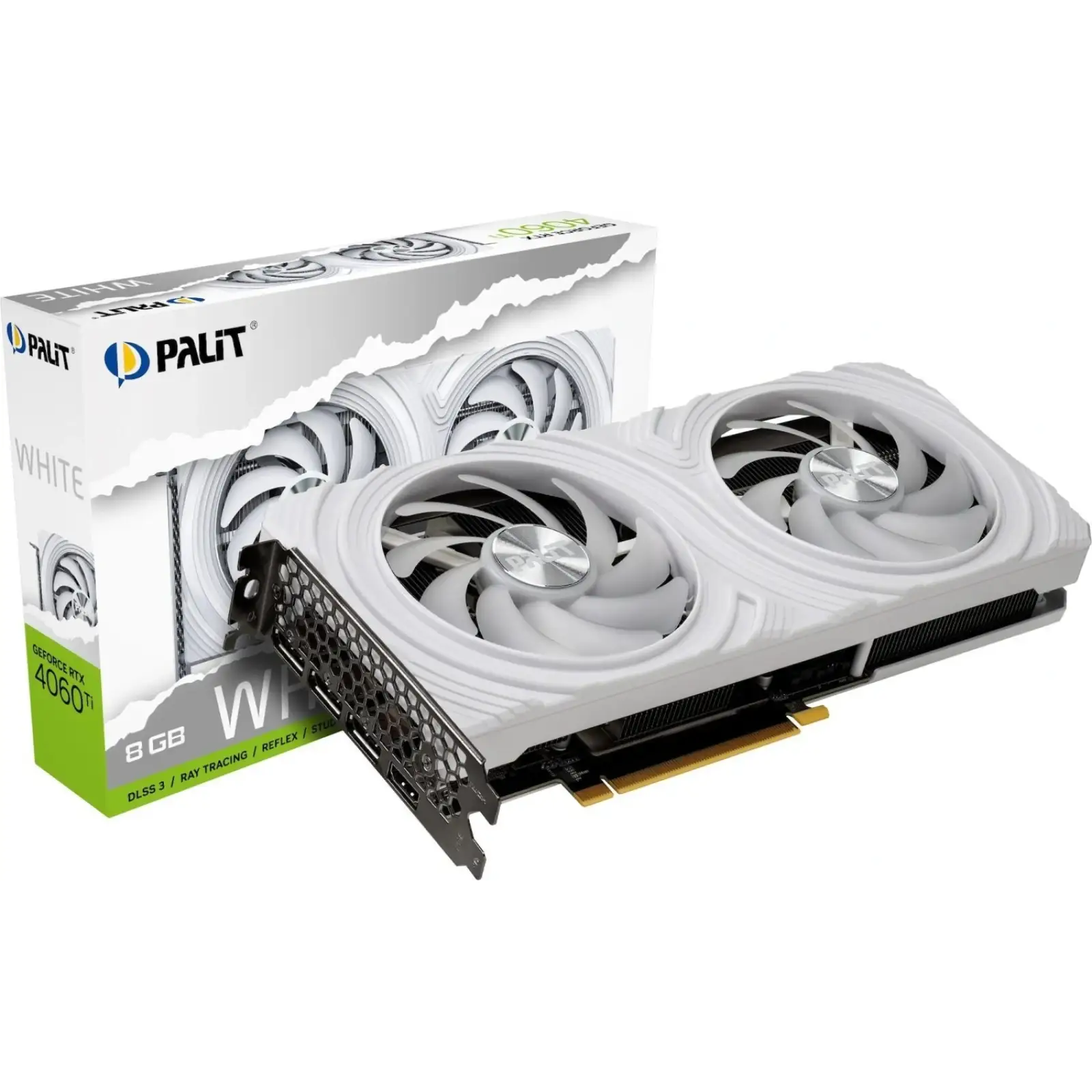 Видеокарта GF RTX 4060 Ti 8GB GDDR6 White Palit (NE6406T019P1-1048L) UA