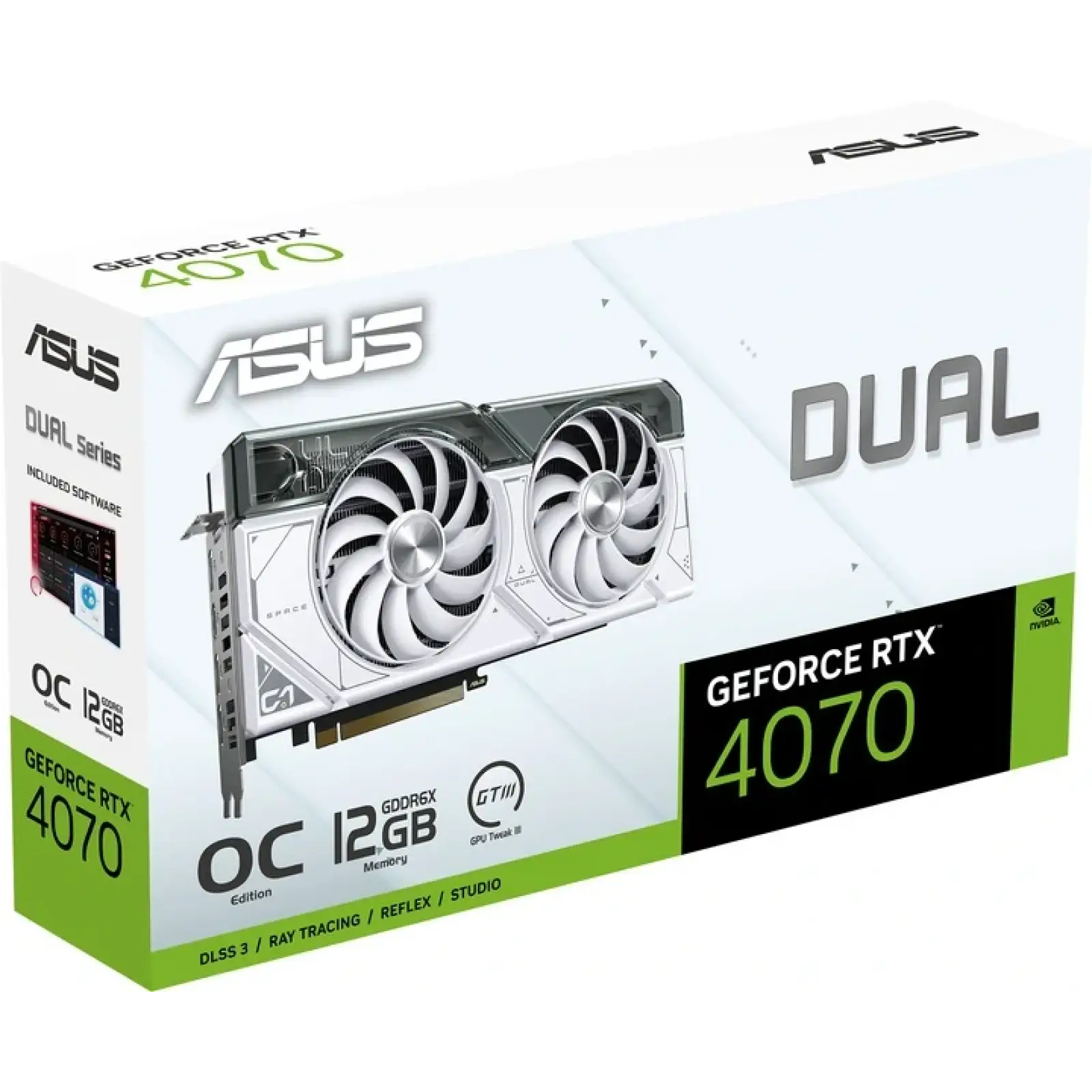 Видеокарта GF RTX 4070 12GB GDDR6X Dual EVO White OC Asus (DUAL-RTX4070-O12G-EVO-WHITE) UA