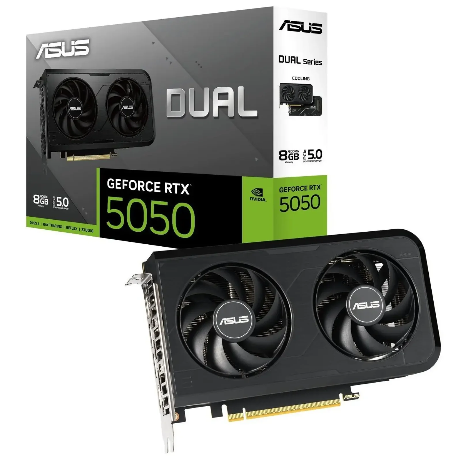 Відеокарта GF RTX 5050 8GB GDDR6 Dual OC Asus (DUAL-RTX5050-O8G) UA