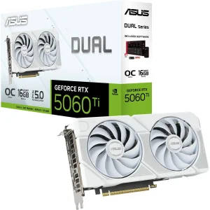 Відеокарта GF RTX 5060 Ti 16GB (DUAL-RTX5060TI-O16G-WHITE) UA
