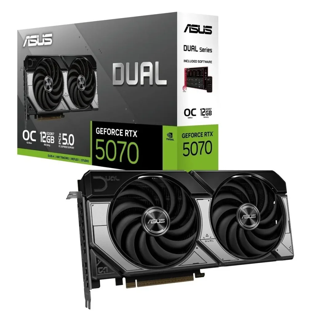 Відеокарта GF RTX 5070 12GB GDDR7 Dual OC Asus (DUAL-RTX5070-O12G) UA