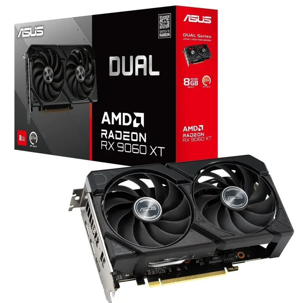 Відеокарта AMD Radeon RX 9060 XT 8GB GDDR6 Dual Asus (DUAL-RX9060XT-8G) UA