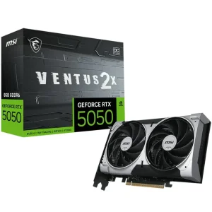 Видеокарта GF RTX 5050 8GB GDDR6 Ventus 2X OC MSI (GeForce RTX 5050 8G VENTUS 2X OC) UA