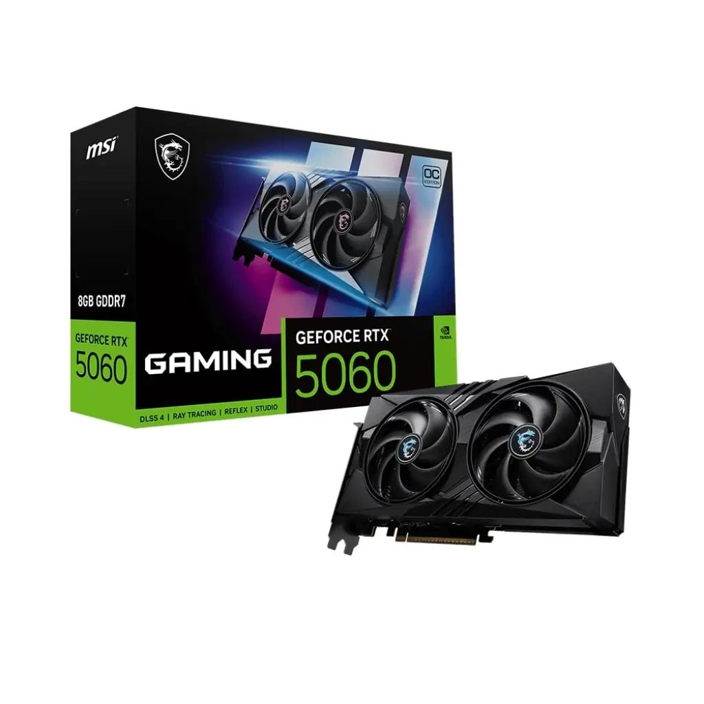 Видеокарта GF RTX 5060 8GB GDDR7 Gaming OC MSI (GeForce RTX 5060 8G GAMING OC) UA