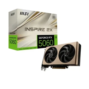 Відеокарта GF RTX 5060 8GB GDDR7 Inspire 2X OC MSI (GeForce RTX 5060 8G INSPIRE 2X OC) UA