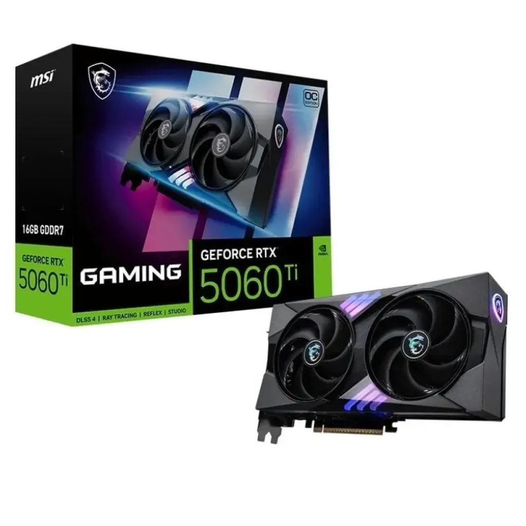 Відеокарта GF RTX 5060 Ti 16GB GDDR7 Gaming OC MSI (GeForce RTX 5060 Ti 16G GAMING OC) UA