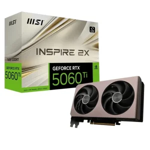Видеокарта GF RTX 5060 Ti 16GB GDDR7 Inspire 2X OC MSI (GeForce RTX 5060 Ti 16G INSPIRE 2X OC) UA