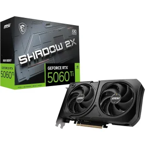 Видеокарта GF RTX 5060 Ti 8GB GDDR7 Shadow 2X Plus MSI (GeForce RTX 5060 Ti 8G SHADOW 2X PLUS) UA