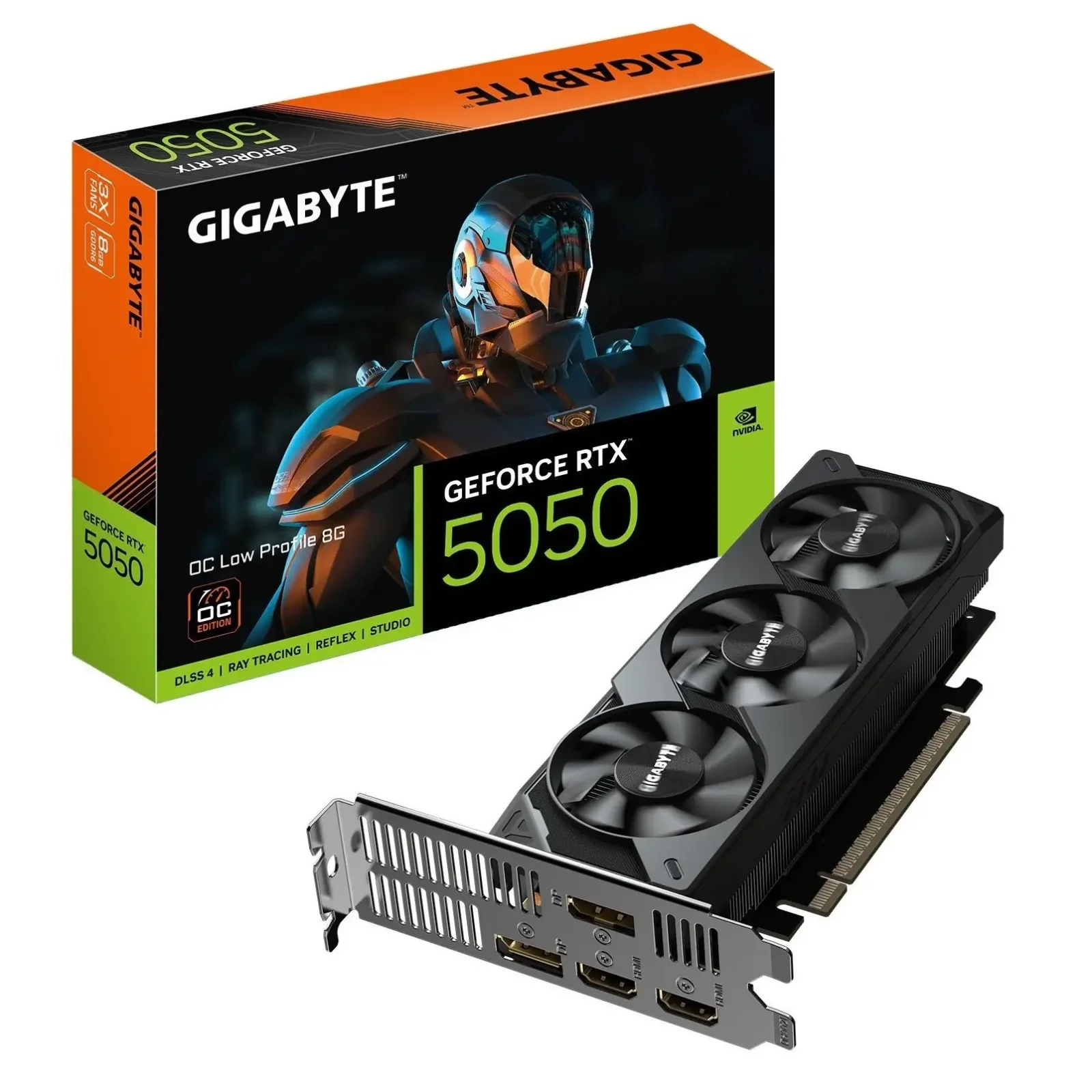 Відеокарта GF RTX 5050 8GB GDDR6 Low Profile OC Gigabyte (GV-N5050OC-8GL) UA