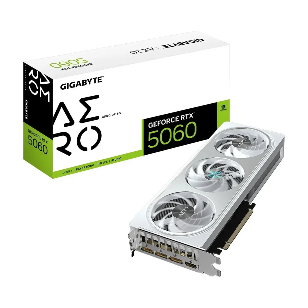 Відеокарта GF RTX 5060 8GB GDDR7 Aero OC Gigabyte (GV-N5060AERO OC-8GD) UA