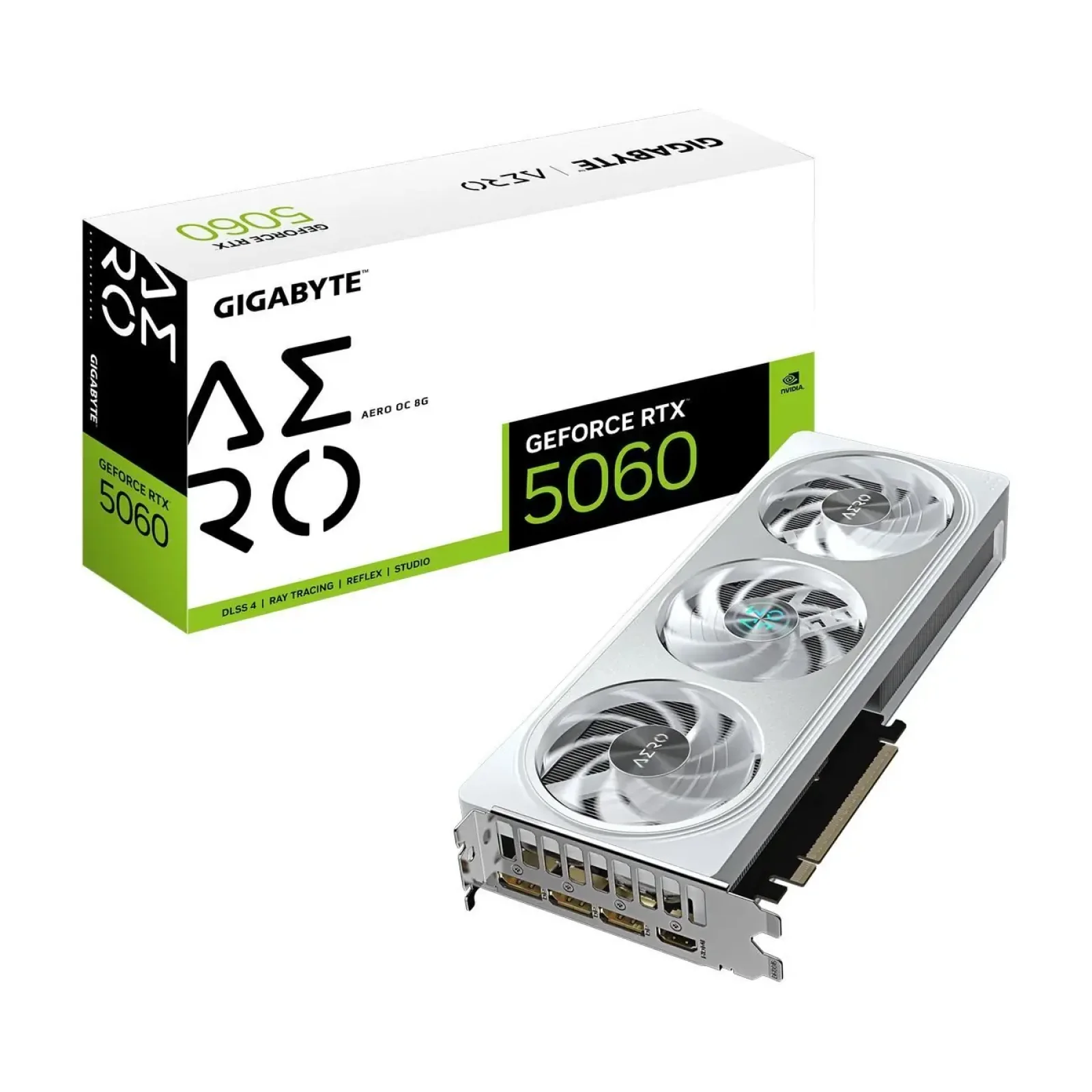 Видеокарта GF RTX 5060 8GB GDDR7 Aero OC Gigabyte (GV-N5060AERO OC-8GD) UA