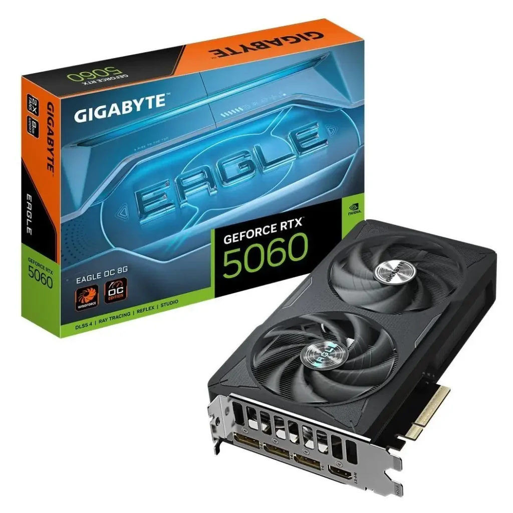 Відеокарта GF RTX 5060 8GB GDDR7 Eagle OC Gigabyte (GV-N5060EAGLE OC-8GD) UA