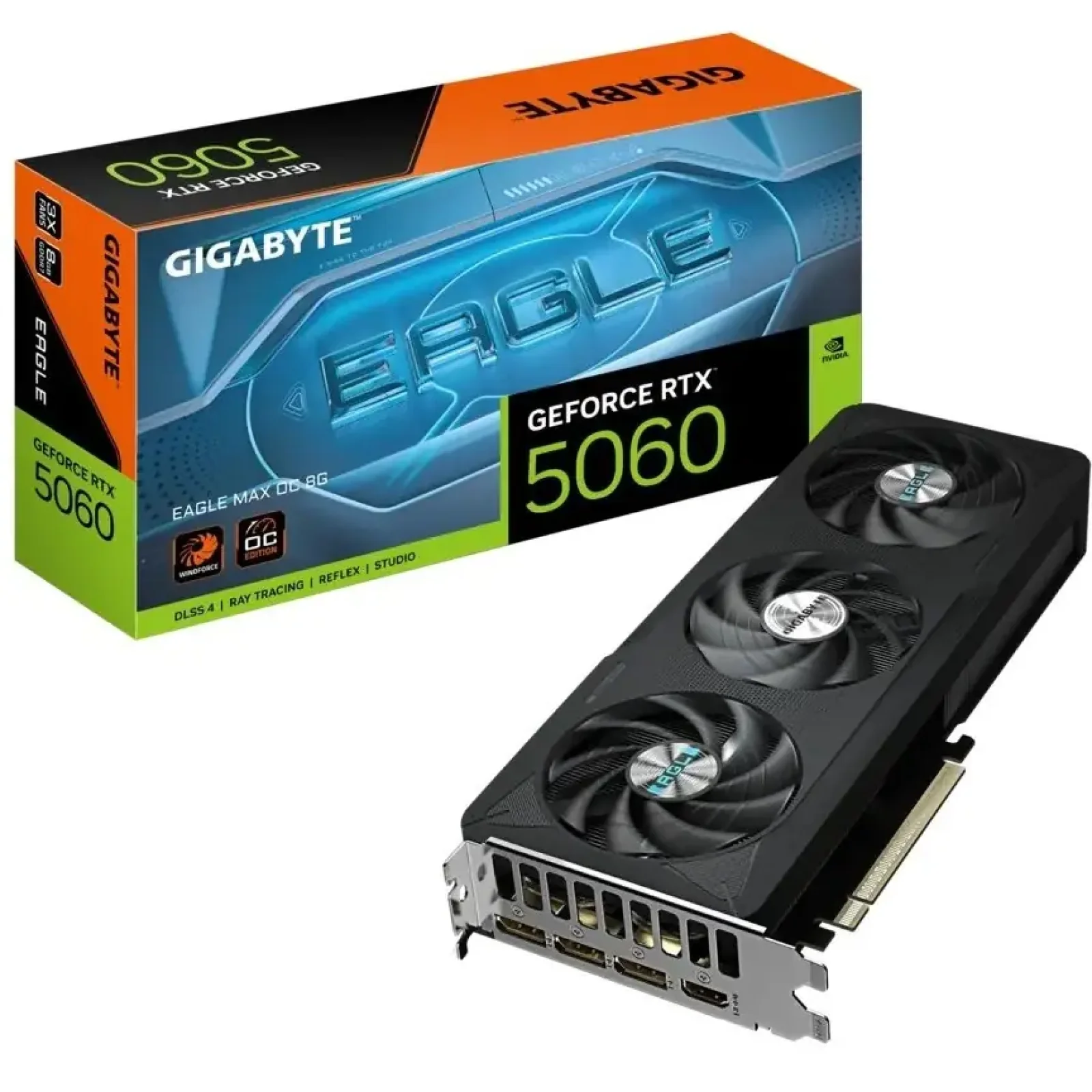 Відеокарта GF RTX 5060 8GB GDDR7 Eagle Max OC Gigabyte (GV-N5060EAGLEMAX OC-8GD) UA