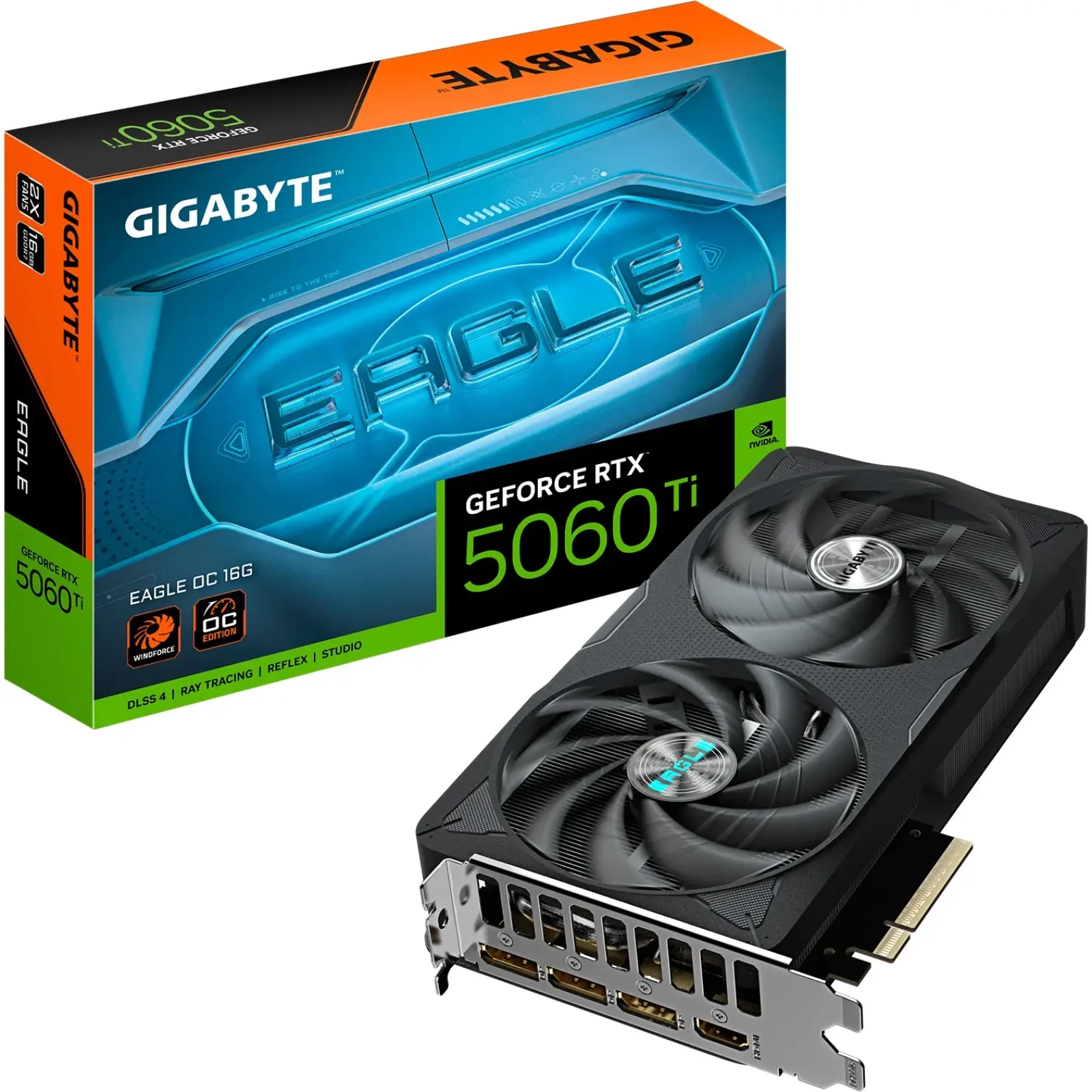 Відеокарта GF RTX 5060 Ti 16GB GDDR7 Eagle OC Gigabyte (GV-N506TEAGLE OC-16GD) UA