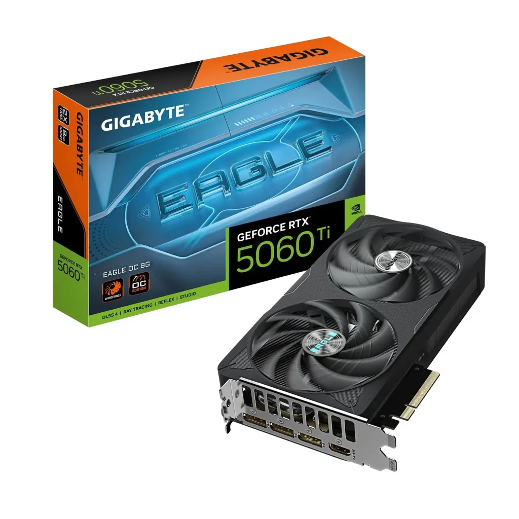 Відеокарта GF RTX 5060 Ti 8GB GDDR7 Eagle OC Gigabyte (GV-N506TEAGLE OC-8GD) UA