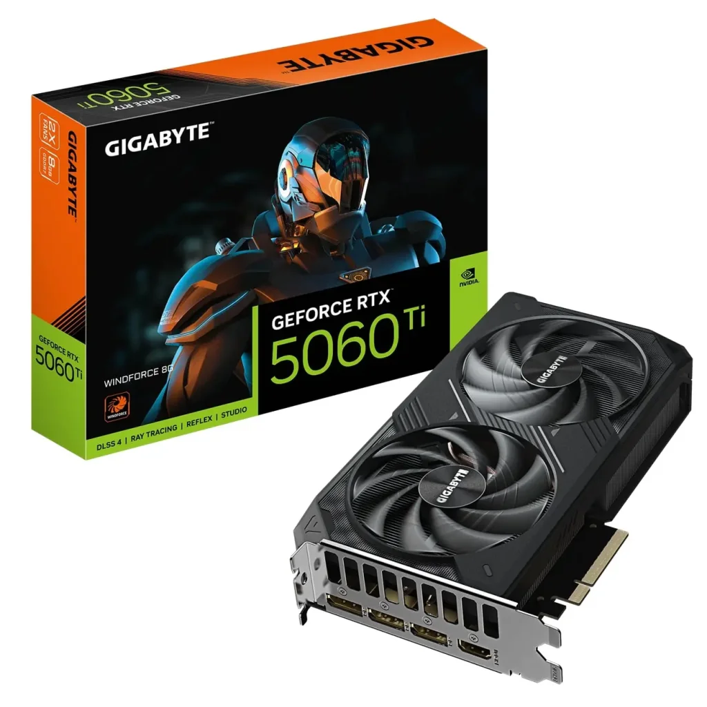 Відеокарта GF RTX 5060 Ti 8GB GDDR7 Windforce Gigabyte (GV-N506TWF2-8GD) UA