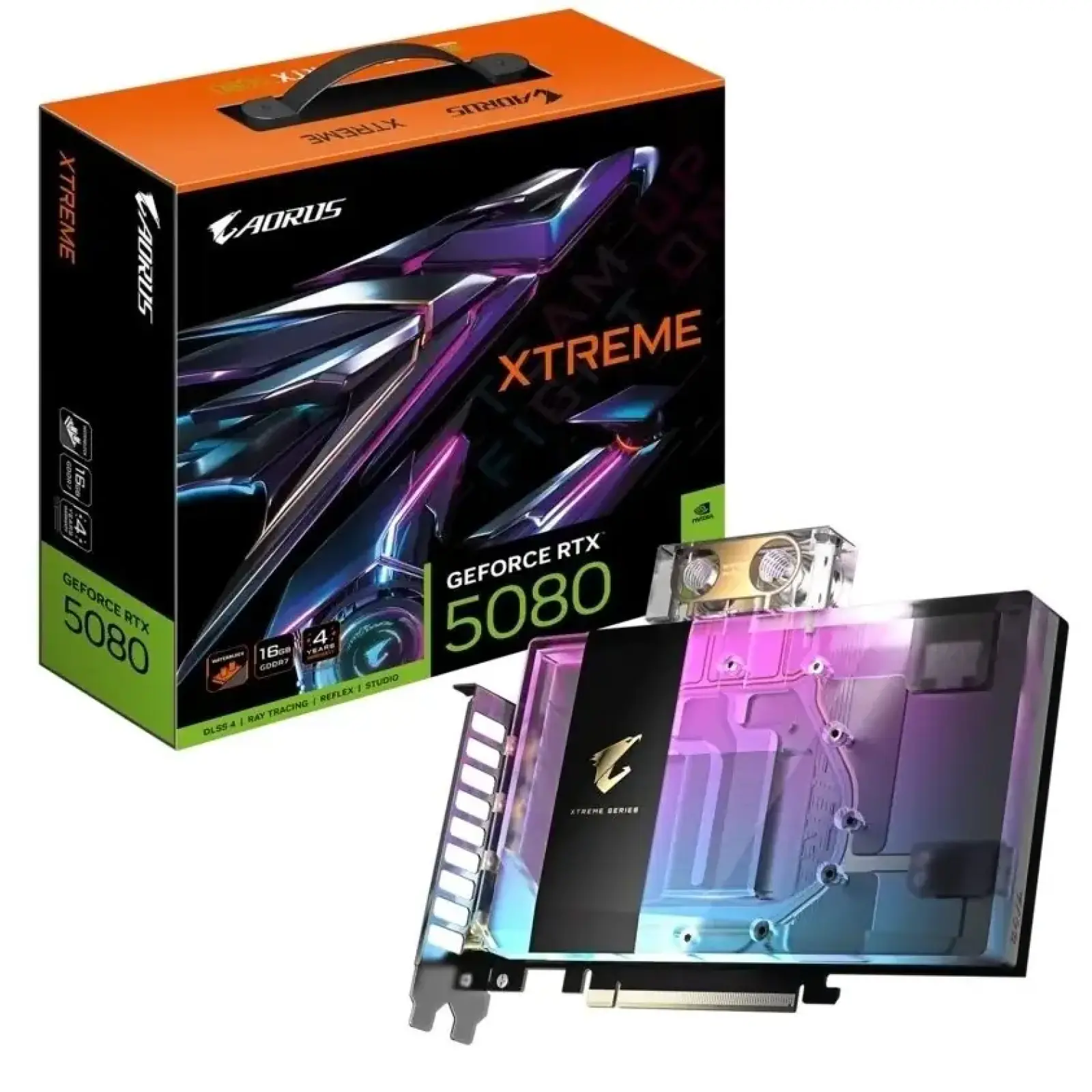 Видеокарта Gigabyte GeForce RTX 5080 AORUS XTREME WATERFORCE WB 16G (GV-N5080AORUSX WB-16GD) UA